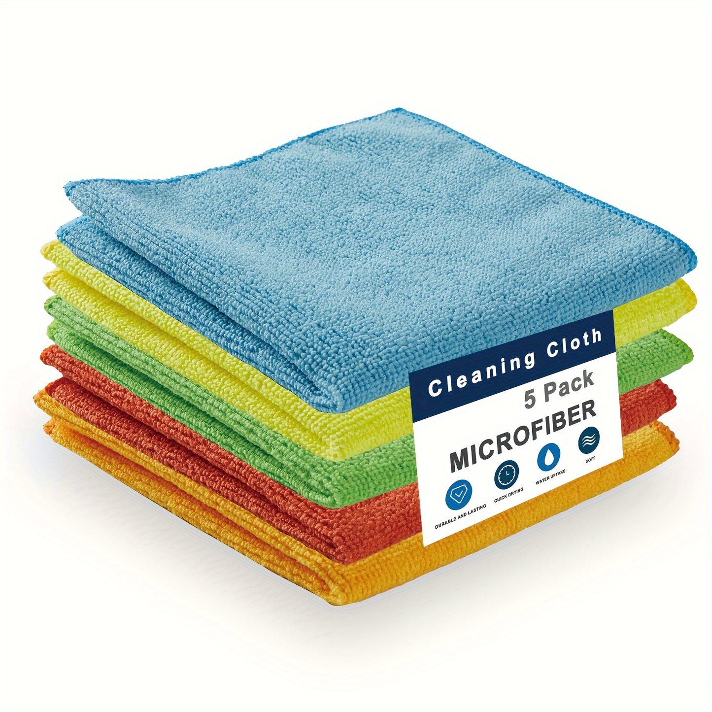 5/10/20/50 Pack MRD'S HOME Microfiber Cleaning Cloths - Ultra-Absorbent, 1200 Washes, Streak-Free Mirror Shine, Durable & Easy-Clean, Ideal for Car Washing, Cleaning, And Home Use, Car Washing Cloth | Durable Microfiber | Absorbent Material