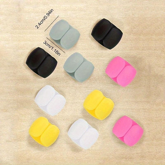 12pcs Premium Durable Colorful Cable Clips, Practical Desk Cable Organizer, Colorful Cable Clips with Wire Storage Function for Headphones Chargers Cables Computer Home Office Organization